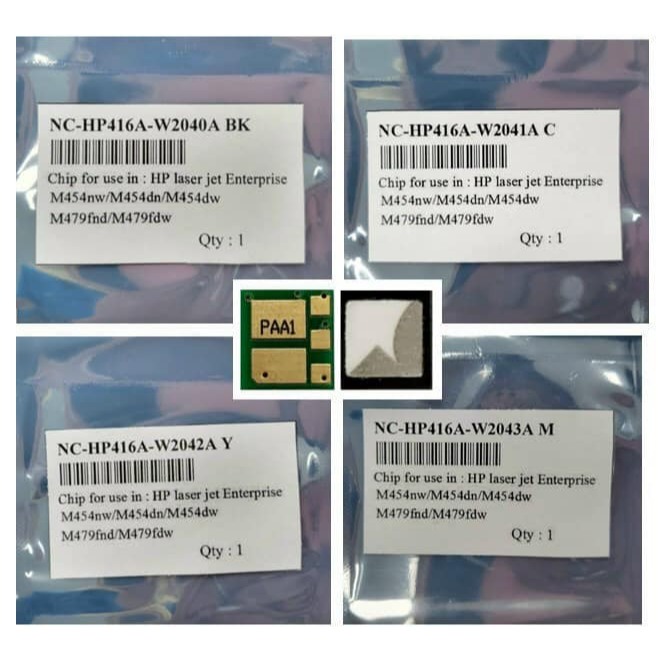 Chip màu 416A W2040A, W2041A, W2042A, W2043A dùng cho HP M454dn/ M454dw/ M479fdw