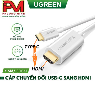 Cáp chuyển đổi usb type-c sang hdmi ugreen 30841 hỗ trợ 4k, 3d dài 1,5m - hàng chính hãng bảo hành 18 tháng