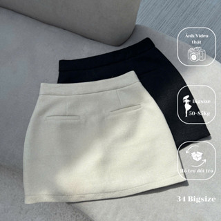  Chân váy dạ tweet 34CV026 34 Bigsize chân váy chữ A bigsize cho nữ phù hợp đi chơi đi dạo 