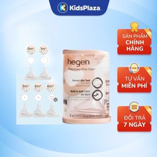 Núm ti  bình sữa Hegen cam kết chính hãng đủ size 0M+, 1M+,3M+, 6M+ 9M+