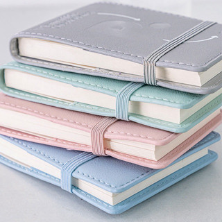 Sổ Tay BINGO Planwith Bìa Da Bỏ Túi Ruột Giấy Trơn Có Chun Cố Định Và Chun Gài Bút