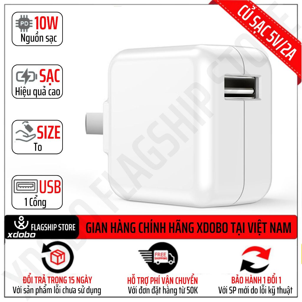 Củ sạc 5V/2A Chính hãng cho loa Xdobo X8 II X8 III X7 X5 Hero 1999 Wake1983 Wing 2020 Bucket Memory 