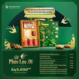 [NHÂN NGẪU NHIÊN] Set quà Tết Phúc Lộc 1 Nonglamfood | Hạt mứt tết cao cấp, quà tặng cho người thân