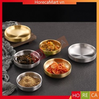  Chén inox vàng bạc cao cấp đựng kim chi gia vị nước chấm thức ăn inox không gỉ dày sáng bóng 