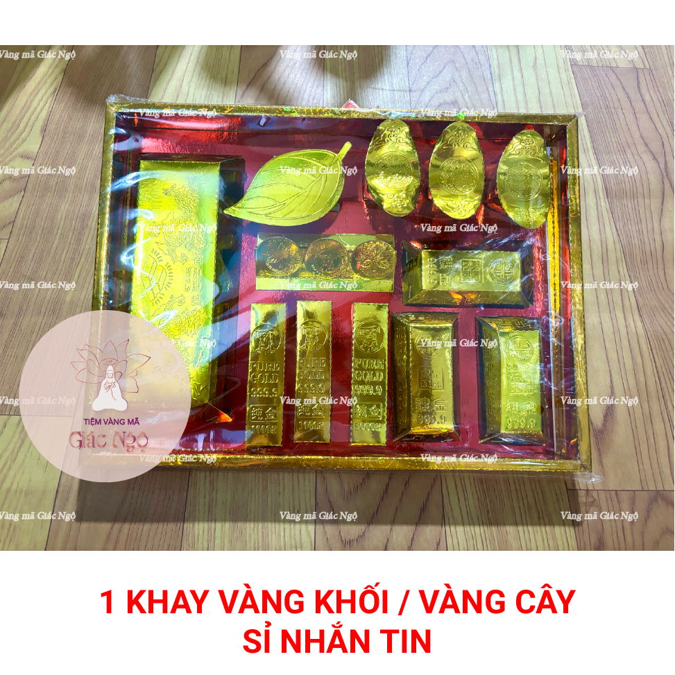 Bán lẻ 1 khay vàng khối / vàng cây - Vàng Mã Giác Ngộ