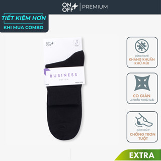 Tất vớ nam cổ trung công sở Business ONOFF  Extra mềm mịn co giãn kháng khuẩn khử mùi - 18AQ25A151