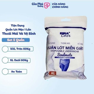 Quần Lót Giấy Cotton Nữ Procare/ Set 5C Quần Lót Vải Dùng 1 Lần Cho Mẹ Sau Sinh