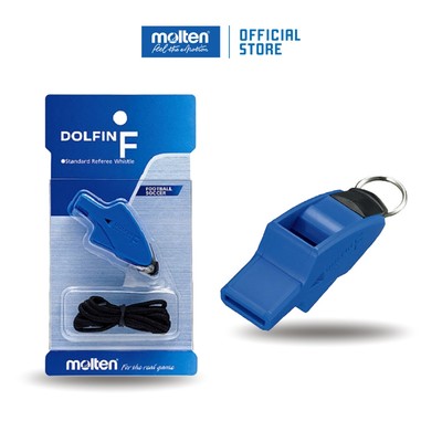 Còi trọng tài Bóng đá Molten Dolfin F có dây - màu xanh