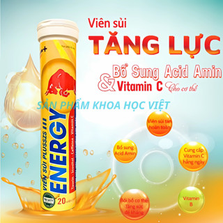 Viên Sủi Tăng Lực Plusszs Energy - Giúp cơ thể tỉnh táo, giảm mệt mỏi (20 viên x 4g) Khoa Học Việt