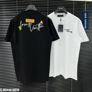 ⭐Mới⭐Áo Thun LVi Chất COTTON Thêu 2 Mặt Cao Cấp - Áo Phông LVi Nam Nữ Chữ Thêu Mix Bông Hoa 4 Cánh Nhẹ Nhàng