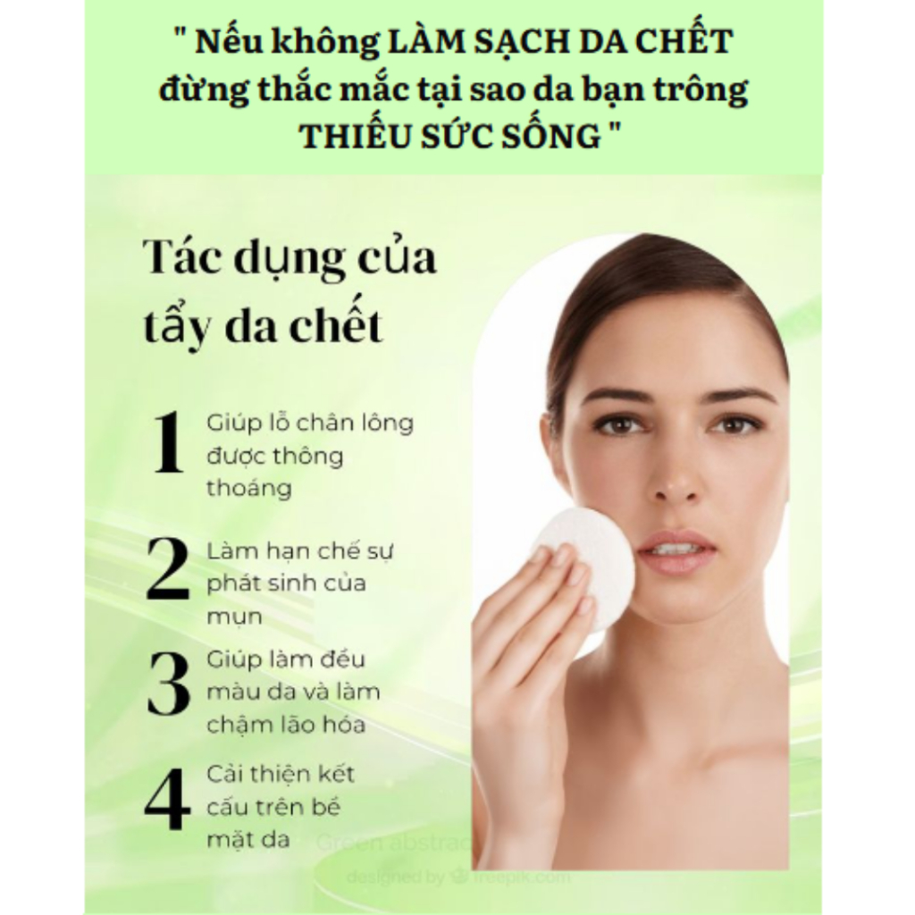 Gel tẩy tế bào chết nha đam Lencolor - Làm sạch bụi bẩn trên da, giảm thâm sạm, cho làn da tươi trẻ - QUINN BEAUTY