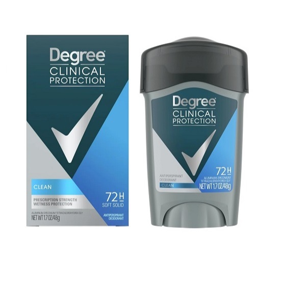 Lăn sáp khử mùi nam Degree Men Clinical Antiperspirant Deodorant Clean/Sport Strength 48g (Mỹ)