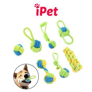 Đồ Chơi Gặm Dây Thừng Thắt Cho Thú Cưng Chó Mèo Vờn Gặm - iPet Shop