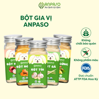Bột Gia Vị Ăn Dặm Anpaso Cho Bé - Gia vị nấu ăn bột hành, bột tỏi, bột gừng, bột nghệ, bột sả