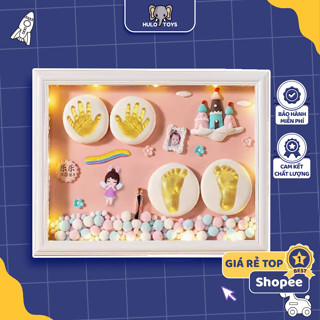 Bộ In Dấu Chân Tay Cho Bé Hulo Toys, Lưu Giữ Khoảng Khắc, Cho Bé Sơ Sinh, An Toàn Cho Bé