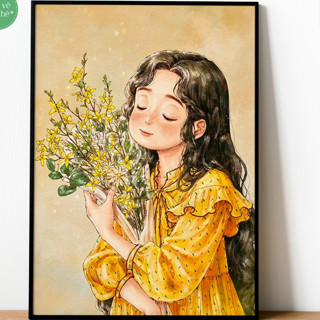 TRANH ĐÍNH ĐÁ tự làm 30x40cm, tranh đá tự đính phong cảnh Anime 5D giá rẻ in theo yêu cầu