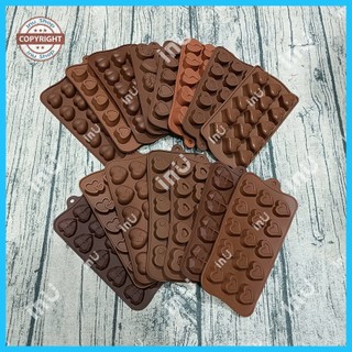  HCM - Khuôn silicon hình trái tim nhiều mẫu làm socola tình ywe6u  rau câu  thạch pudding trà sữa 