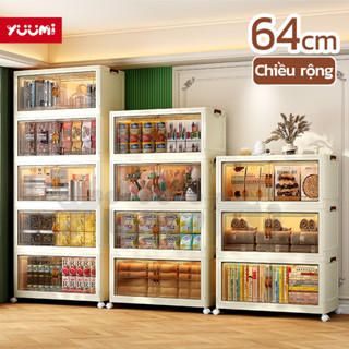 Yuumi Cửa Nam Châm Trong Suốt Dày Hơn Cao Cấp Vàng Kem Tủ Nhựa Tủ QuầN ÁO HộP ĐựNg Đồ Tủ BếP ĐựNg Đồ