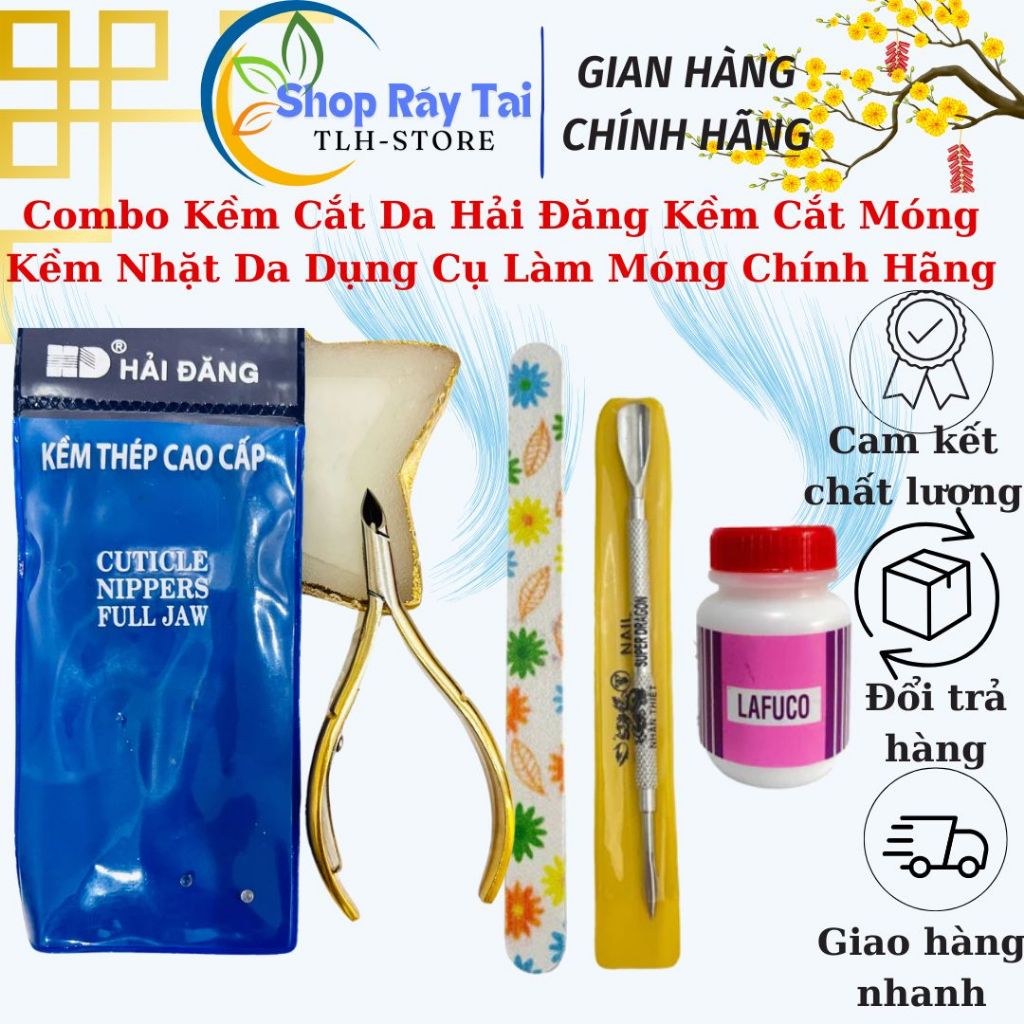 Combo Kềm Cắt Da D-555 Kềm Cắt Móng Kềm Nhặt Da D555 Dụng Cụ Làm Móng Chính Hãng