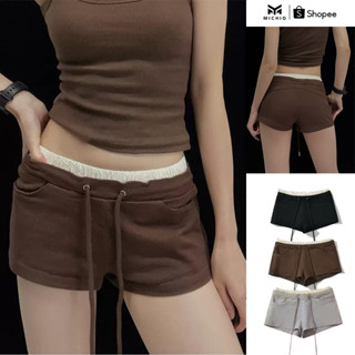  Quần Short Nữ MICHIO Ống Rộng Chất Nỉ Cotton Cao Cấp Nâng Mông Hack Dáng 