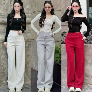  Quần Nỉ Ống Rộng Cạp Cao Bản Lưng To Vải Nỉ Ép 2 Da Dày Dặn Siêu Hot_379 