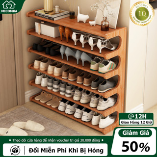 MIC Giá để giày Kệ giày Tre Kệ Sách Bằng Tre 3/4/5/6 Tầng Kệ Lưu Trữ Bàn