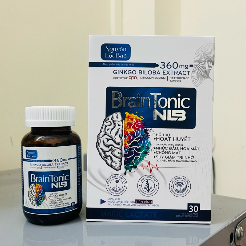 Viên bổ não BRAIN TONIC - hỗ trợ người mất ngủ , tạo giấc ngủ ngon , giảm đau đầu chóng mặt