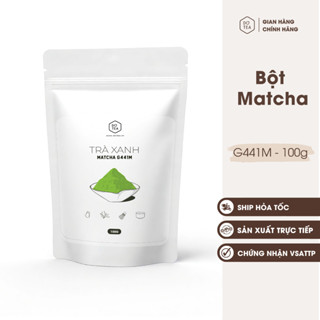 Bột matcha Trà xanh Nhật Dotea G-441M -100g nguyên chất, mịn, thơm mùi Oika sâu tự nhiên, chuẩn vị umami