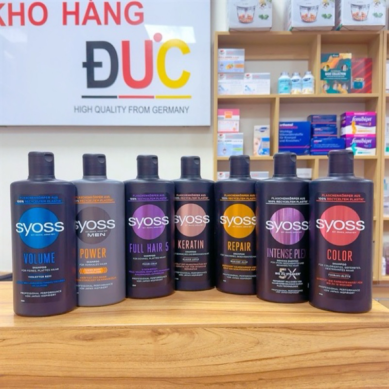 (Bill Đức) Dầu Gội, Xả, Ủ tóc SYOSS Đức, 440ml
