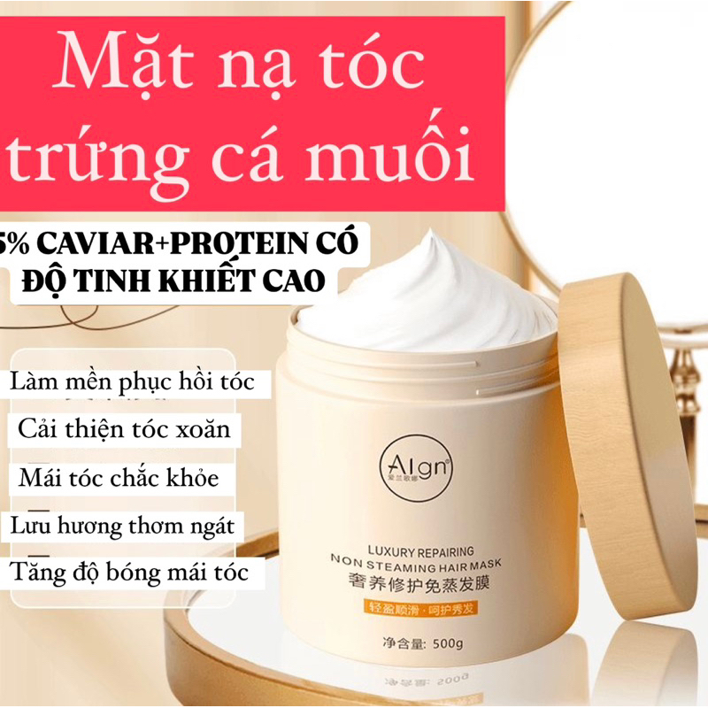 Kem Ủ Xả Tóc ,Hấp Tóc Phục Hồi Chuyên Sâu CAVIAR Collagen Pháp KIM CƯƠNG ĐEN Dùng Cho Tóc Nhuộm, Xoăn, Uốn ,