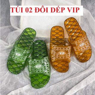 [02 ĐÔI] Combo 02 đôi dép vip đi trong nhà nam nữ, dép nhựa, dép lê, dép đi văn phòng