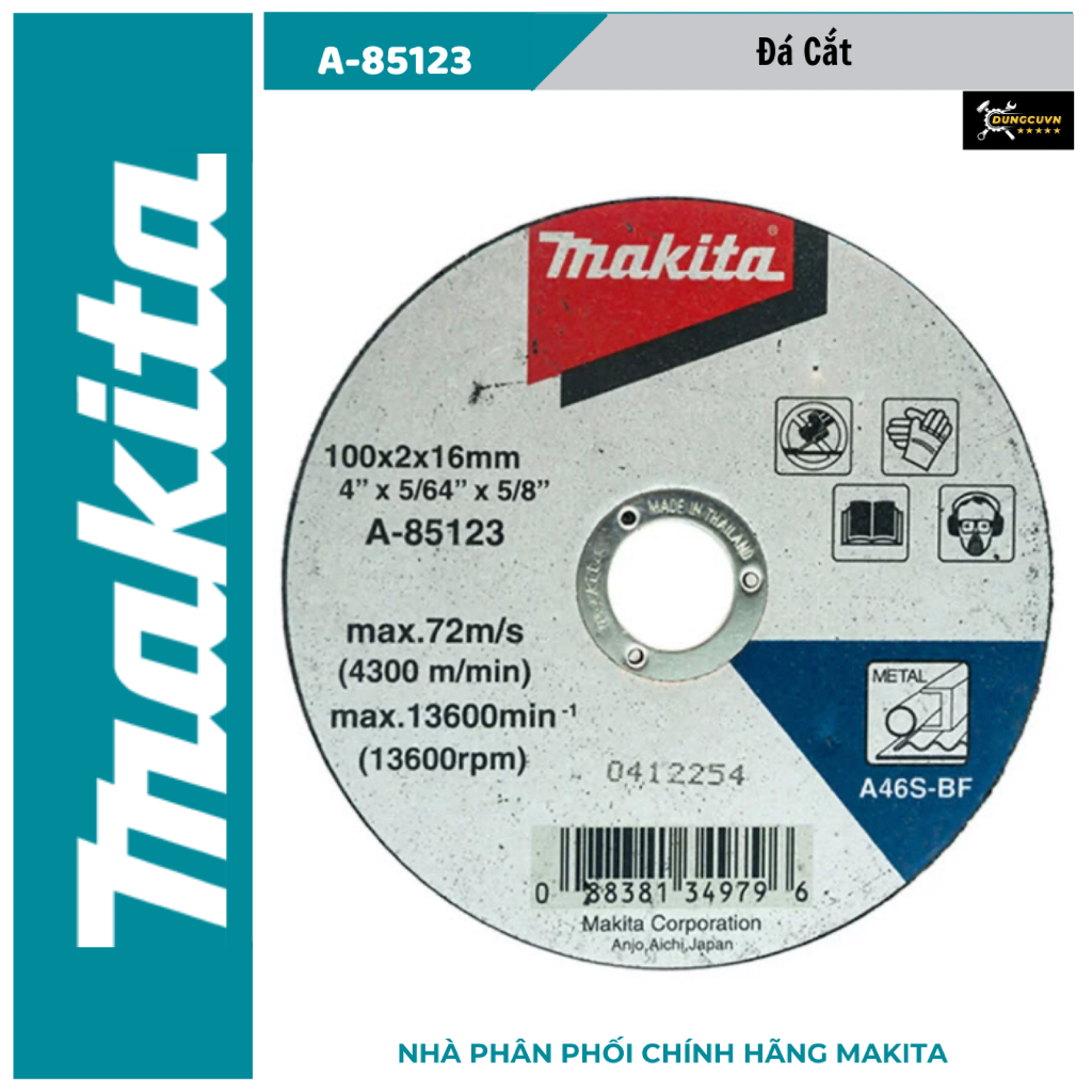 ĐÁ CẮT MAKITA A-85123 (100X2X16MM)