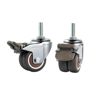 Bánh xe Caster chuyên dụng cho bàn tăng giảm chiều cao, bánh đôi êm ái tặng khoá