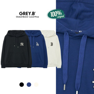 Áo Nỉ Có Mũ M.L.B Hoodie Big Lux Mega GREYB Oversize Unisex