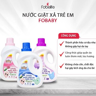 Nước Giặt Xả Fobaby 1000ml Hữu Cơ Cho Bé Lưu Hương Lâu, An Toàn Cho Bé N2