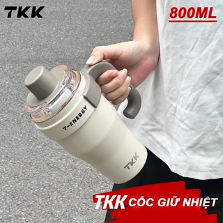 Ly Giữ Nhiệt Có Ống Hút 800ml Lót Gốm Cốc Giữ Nhiệt Cafe Nữ Tumbler Xinh Xắn, Tiện Lợi, Dễ Mang Đi