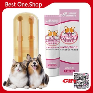 💕 Kem đánh răng cho chó mèo BORAMMY，giảm hôi miệng，Vệ Sinh Răng Miệng Cho Thú Cưng