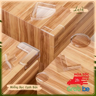 Combo 4 Miếng Bịt Góc Bàn Bọc Cạnh Tủ Vuông Trong Suốt Bằng Silicon Chống Va Chạm An Toàn Cho Bé