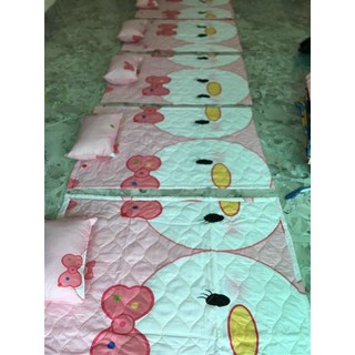 Giảm mạnh set cho bé cưng 3 món 1 Chăn hè trần bông 2 mặt kt 80x110cm >1 Vỏ gối đầu kèm 1 Ruột gối đầu kt 25x40cm