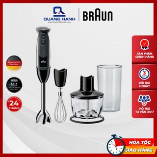 Máy xay cầm tay Braun MQ5235 1000W [Chính hãng Bảo hành 24 tháng] MQ5235BK Đen