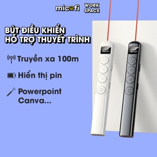 Bút Trình Chiếu Powerpoint Laser Thuyết Trình Micofi Bút Chỉ Máy Chiếu Slide Lazer Bấm Điều Khiển Không Dây 2.4