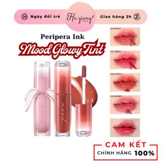 Son Tint Bóng Peripera Ink Mood Glowy Tint 4g son bóng nhẹ, bám màu lâu