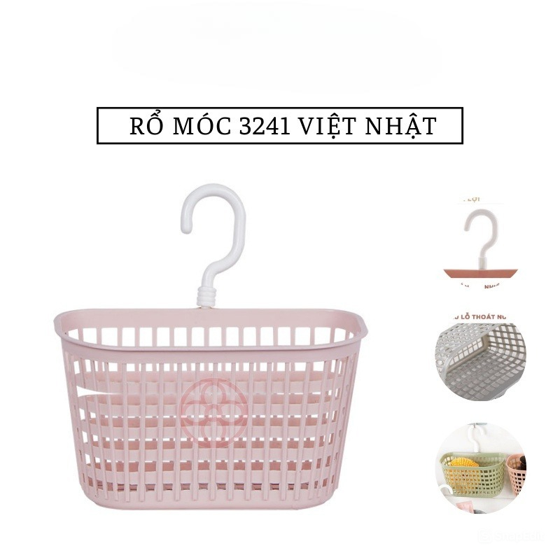 Rổ Đựng Đồ Có Móc , Rổ Nhựa Đựng Đồ Việt Nhật 3241