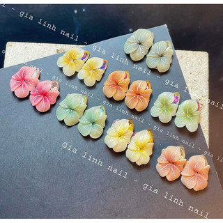 Hoa bột nail gắn móng tay |Hoa đào mai( set 2 bông/10 bông )