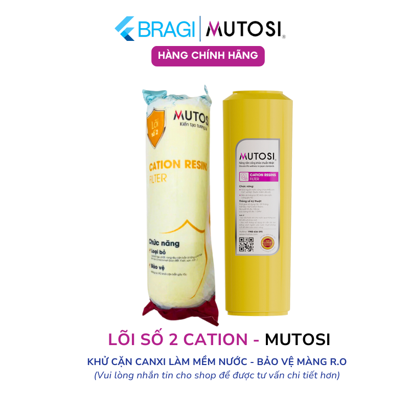 Lõi Số 2 Cation Ion Exchange Mutosi Làm Mềm Nước Cứng Giảm Cặn Canxi Bảo Vệ Màng R.O