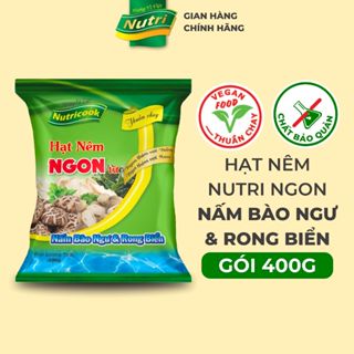 Hạt nêm NGON Nutricook Nấm bào ngư và Rong biển 400G - Gia vị Thuần Chay Nutri Vegan