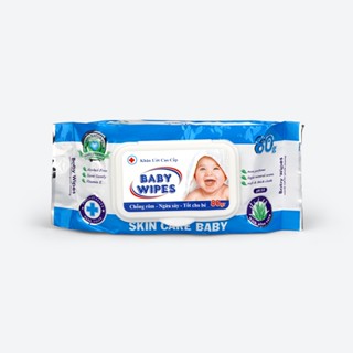 [Choice] Combo 8 gói khăn giấy ướt mini Baby Wipes HA41 80g Màu xanh (Không mùi)