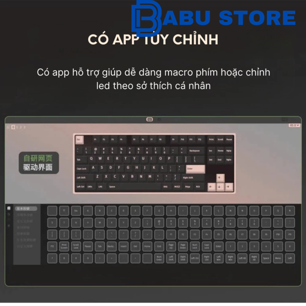 Bàn Phím Cơ Không Dây Riccks RS8 V2 3 Mode | Mạch Xuôi | Led RGB+Led viền | Full Foam,Full Mod | QMK-VIA | BigBuy360 - bigbuy360.vn