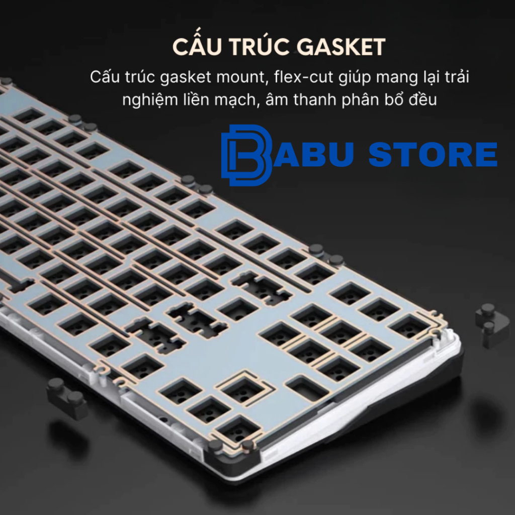 Bàn Phím Cơ Không Dây Riccks RS8 V2 3 Mode | Mạch Xuôi | Led RGB+Led viền | Full Foam,Full Mod | QMK-VIA | BigBuy360 - bigbuy360.vn
