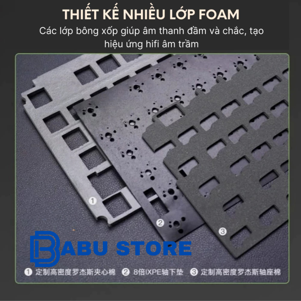 Bàn Phím Cơ Không Dây Riccks RS8 V2 3 Mode | Mạch Xuôi | Led RGB+Led viền | Full Foam,Full Mod | QMK-VIA | BigBuy360 - bigbuy360.vn